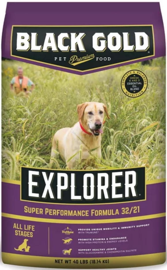 Black Gold Explorer Super Performance Formula 32/21 Dry Dog Food 40lb