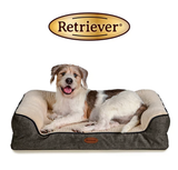 Retriever 233SD04 3 Sided Bolster Orthopedic Pet Bed 35" x 25", Charcoal/Gray
