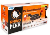 Camco 39761 RhinoFlex Sewers Hose Kit 15ft w/ Swivel Fitting 4-in-1 Elbow Adapter