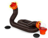 Camco 39761 RhinoFlex Sewers Hose Kit 15ft w/ Swivel Fitting 4-in-1 Elbow Adapter