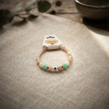 Handmade Gemstone Beaded Bracelet Crystal Rose Quartz Boho Style Minimalist
