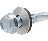 Hillman 41891 Hex Washer Head Zinc Self-Drilling Screw #12 x 1-1/4 in., 25-Pack