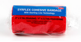 SyrFlex TA3400RED-E Cohesive Bandage, 4 in, Red