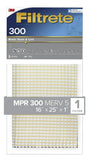 3M Filtrete 301-H-4 Basic Dust & Lint Air Filter 300 MPR, 16 in. x 25 in. x 1 in., Pack of 1
