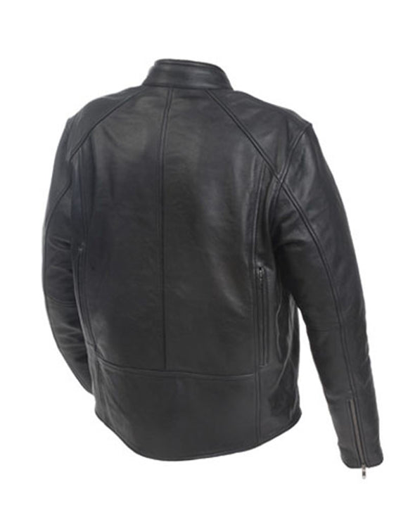Mossi 20-151-38 Mens Cruiser Premium Leather Black Jacket - Size 38