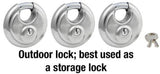 Master Lock 40TRI Shrouded Padlocks 2-3/4 inch Stainless 3-Pack