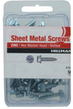 Hillman 41040 Slotted Hex Washer Head Sheet Metal Screw #14 x 1 inch