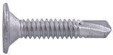 Hillman 41898 Ceramic Coated Flat Phillips 1000 Hour Silver Self Drilling Screw