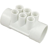 Waterway 672-4110 2" x 2" x 0.5" Slip 6 Ports Flow Thru Manifold