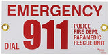 Pentair R231700 Rainbow 12" x 6" Emergency Phone # 911 Sign