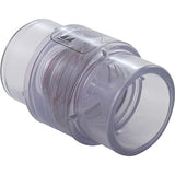Magic Plastics 0830-15C Valve Assembly Check Air .25lb 1.5" Slip 2" Spigot Clear