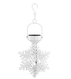 Red Shed ZT221226 Outdoor Metal Snowflake Solar Light Lantern, 10 in.
