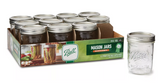 Ball 66000ZFP 1 pt. Wide Mouth Glass Preserving Jars, 16 oz., 12 ct.