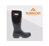 Ridgecut RC211TS Men's Farmsteader Mid Waterproof Neoprene Boots, Black, Size 12