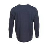 Blue Mountain YMK-1072 Men's Crew Neck Long Sleeve T-Shirt, Navy Heather, 3X