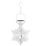 Red Shed ZT221226 Outdoor Metal Snowflake Solar Light Lantern, 10 in.