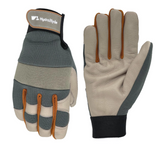 Wells Lamont 3207GL-TSC Men's Leather Hybrid HydraHyde Work Gloves/1-Pair/Large