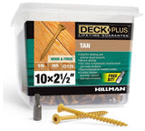 Hillman 48416 No. 10 Tan Star Drive Deck Screw 2.5 inch 5lb.