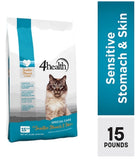 4health 10146 - Sensitive Stomach and Skin Dry Cat Food, 15 lb.