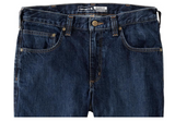 Carhartt 105119-H45 Men's Relaxed Fit Low-Rise 5-Pocket Jeans, Deep Creek,S38X32