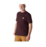 Carhartt K87 Men's Loose Fit Short-Sleeve Pocket T-Shirt, Port, Large