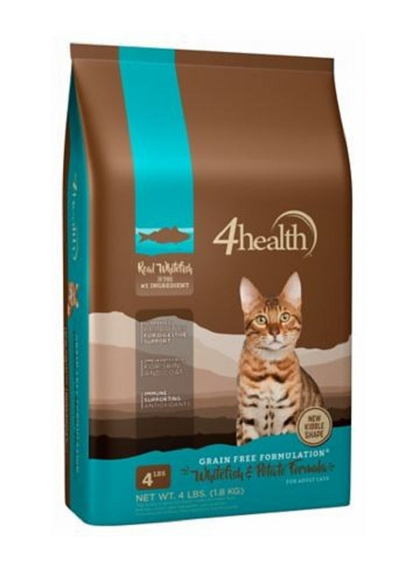 4health Grain Free 9829 Whitefish and Potato Formula 4 lbs. Adult Dry Cat Food
