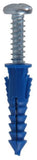 Hillman 5061 Conical Plastic Anchor w/ Pan-Head Screws & PHP/SMS 6-8 x 3/4" Blue
