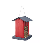 North States 9209 Red-Colored Shed Hanging Hopper Bird Feeder, 4.5 lbs. Capacity