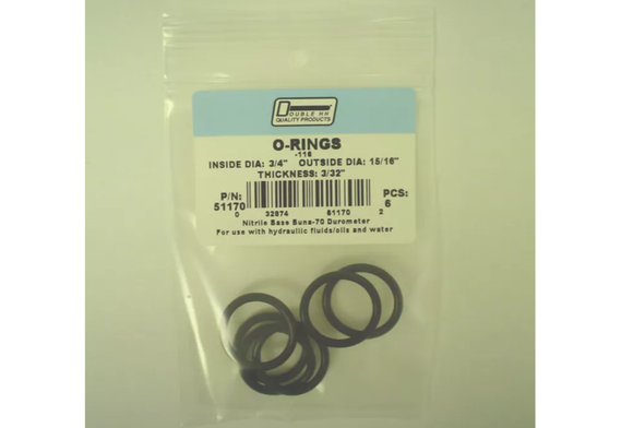 Double HH 51170 3/4 in. x 15/16 in. O-Rings, 6-Pack for Reliable Performance