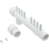 Waterway 672-4370 0.375" Barbs x 1" Slip x 1"spg x Dead End 8 Port Tee Manifold