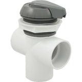 Waterway 600-3067 2" 3 Port Top Mount Notched Diverter Valve - Gray