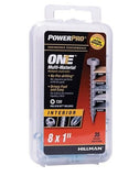 Hillman 116938 Power Pro One Zinc Interior Multi-Material Screw #8 x 1", 35-Pack