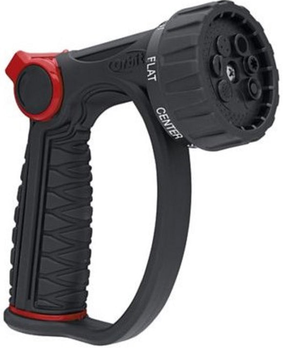 Orbit 58993 7 Pattern Pro Flo Thumb Control Spray Nozzle 80 PSI Black