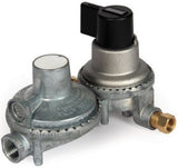Camco 59005 Propane Double-Stage Auto-Changeover Regulators Clam Metal Gray
