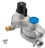 Camco 59005 Propane Double-Stage Auto-Changeover Regulators Clam Metal Gray