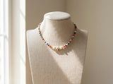 Sirenka Handmade - Starfish Beaded Necklace, Rainbow Beach Choker, Summer Pearl Jewelry for Women, Boho Coastal Aesthetic Accessories
