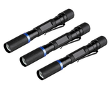 JobSmart TSC17-23FL05 120-Lumen LED Aluminum Penlights Black 5.39" Height 3-Pack