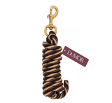 DuMOR T-99-2156-R14 Polyester Horse Lead with Bolt Snap, Black/Tan, 1 in. x 10 ft.