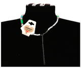 Handcrafted Summer Beach Pearl-like Necklace, Metal-Plated Clasp w/ Extension Chain