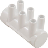 Waterway 672-5250 Manifold, 3/4" Smooth Barb, 6 Port, 1-1/2" Slip x Dead End