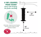 Royal Wing 336BTSC Red Barn Squirrel-Proof Bird Tube Feeder, 2 lb. Capacity