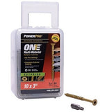 Hillman 116847 Power Pro One Bronze Multi-Material Screws #10 x 3", 64-Pack