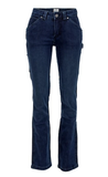 Ridgecut YLB-4048 Slim Fit Women's Mid-Rise Flex Work Jeans, Dark Wash, Size 16