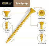 Hillman Star-Drive Ceramic Tan Deck Plus Wood Screws 10 in. x 3 in. - 800 pcs.