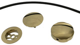 Kohler 7213-PB ClearFlo Cable Bath Drain K-7213-PB - Vibrant Polished Brass