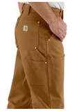 Carhartt B01BRN Men's Firm Duck Double-Front Dungaree Pants, C. Brown,S32X32