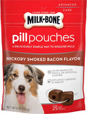 Milk Bone Pill Pouches 7910052773 Hickory Smoked Bacon Flavor Dog Treats - 6 oz.