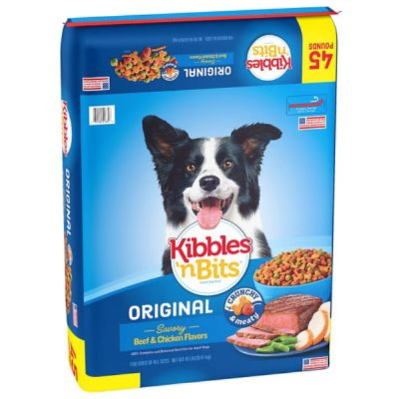 Kibbles 'n Bits Original 7910092678 45lb Savory Beef and Chicken Dry Dog Food