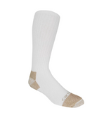 Carhartt SB5552MWHT-L Men's Steel-Toe Cotton Boot Socks, 2-Pairs, White, S10-13