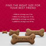Blue Buffalo Bones Natural Crunchy Dog Treats, Large Dog Biscuits, Beef 16 oz.